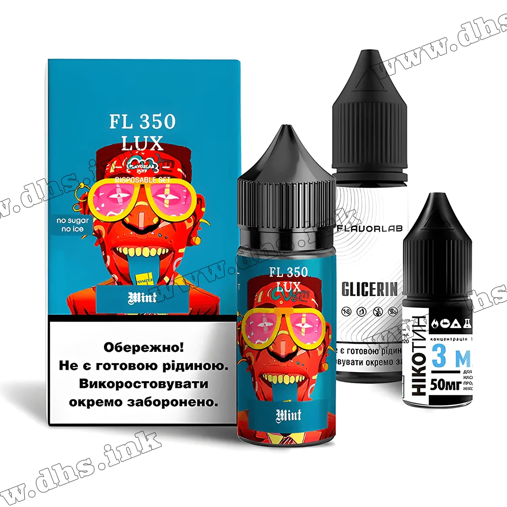 Набор для самозамеса Flavorlab FL 350 Lux Salt 30 мл (50 мг) - Mint (Мята)